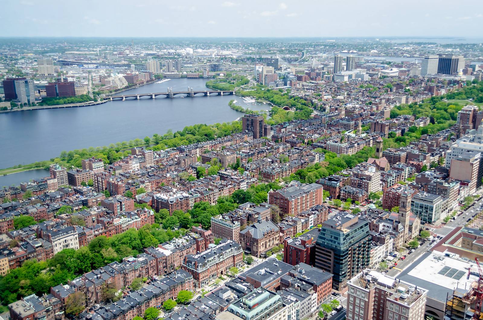 Aerial View of the Beacon Hill District, Boston, USA by marcorubino