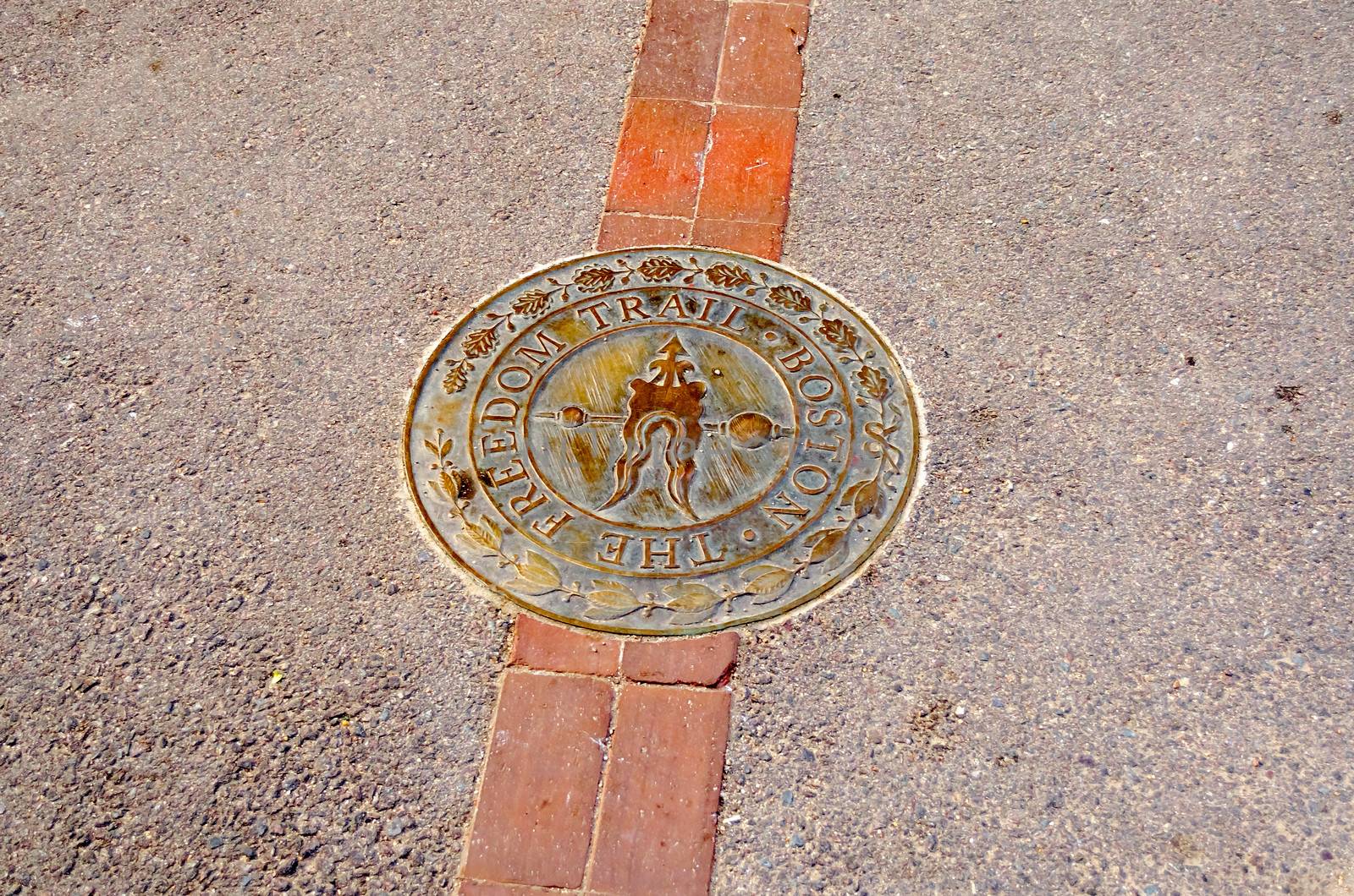 The Freedom Trail Sign, Boston Downtown, USA