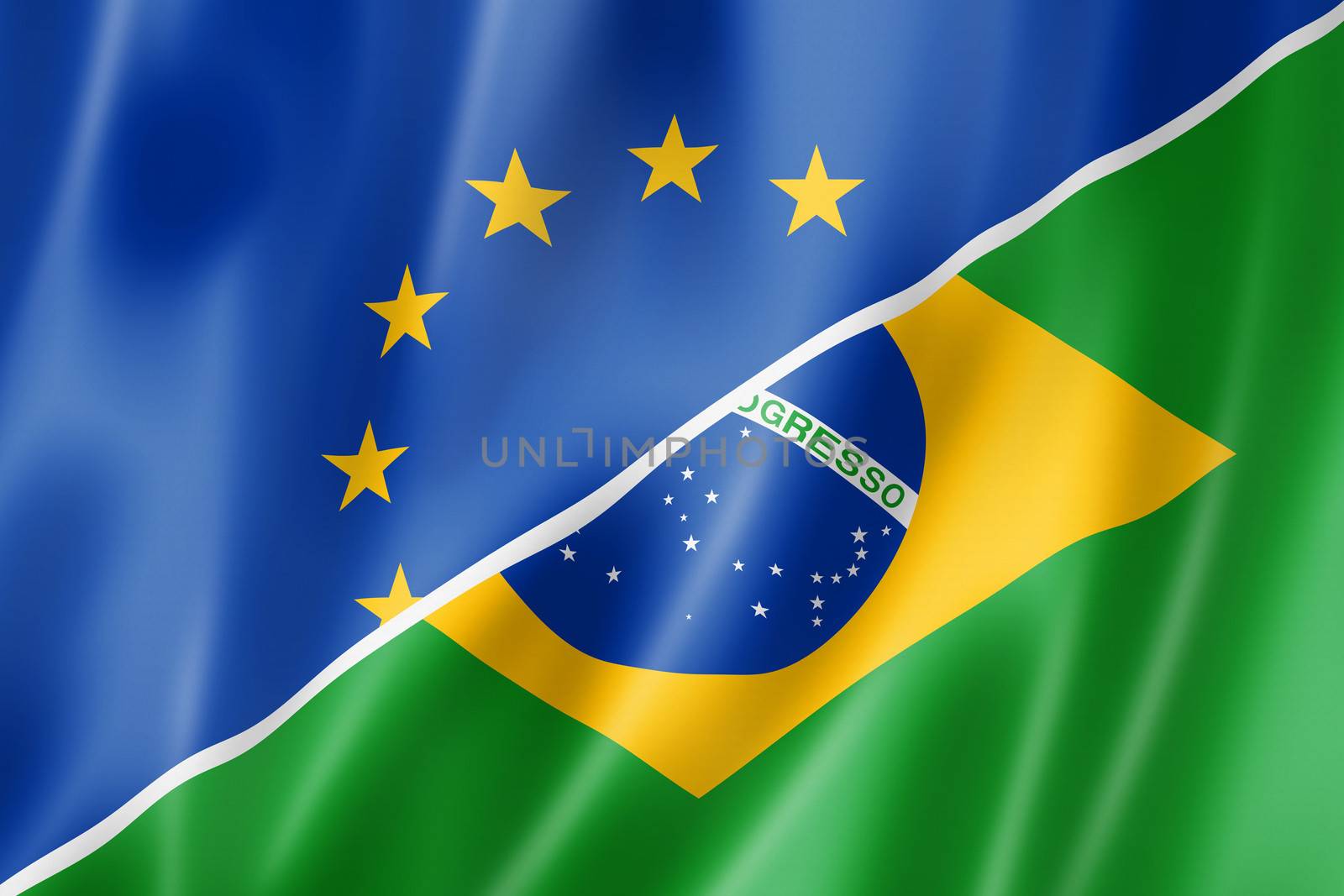 Europe and Brazil flag by daboost