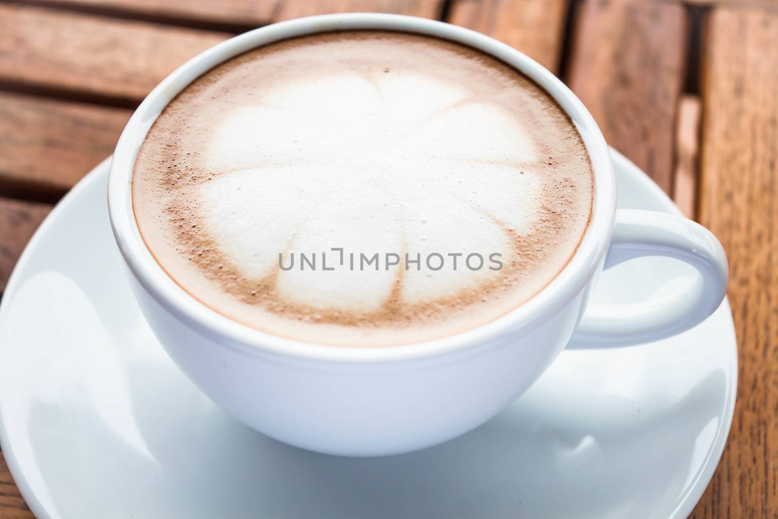 Soft milk microfoam topped on hot cafe mocha