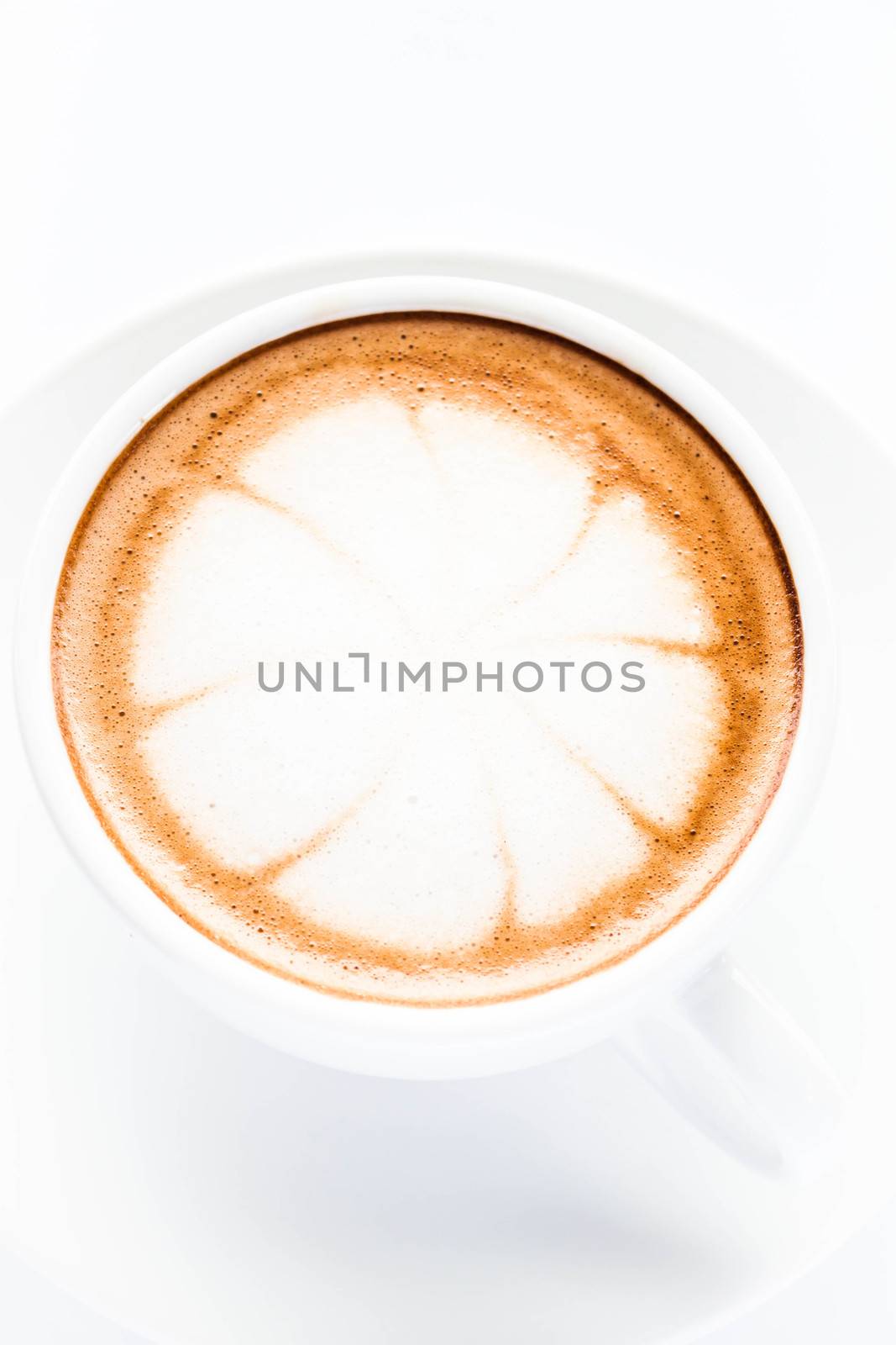 Hot cafe mocha cup isolated on white background