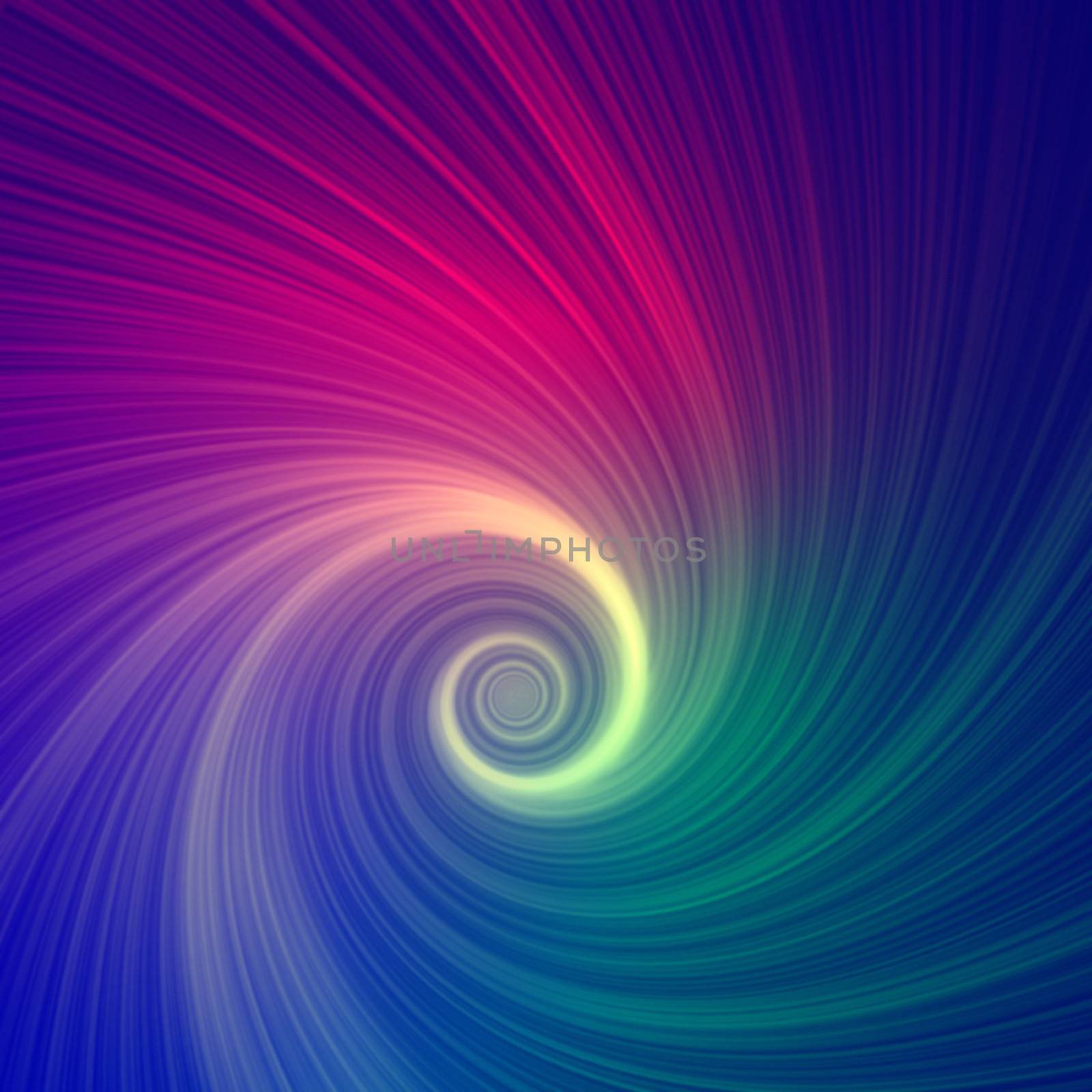 Abstract color spiral over dark background
