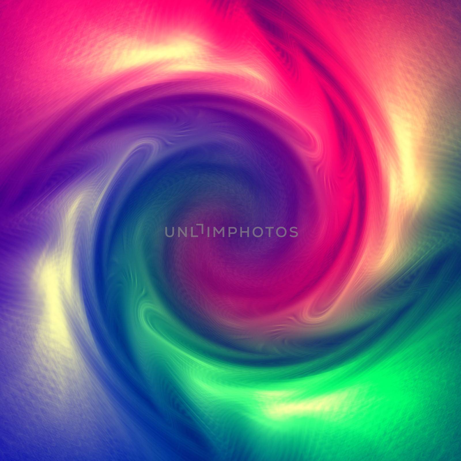 Abstract gradient spiral over dark background