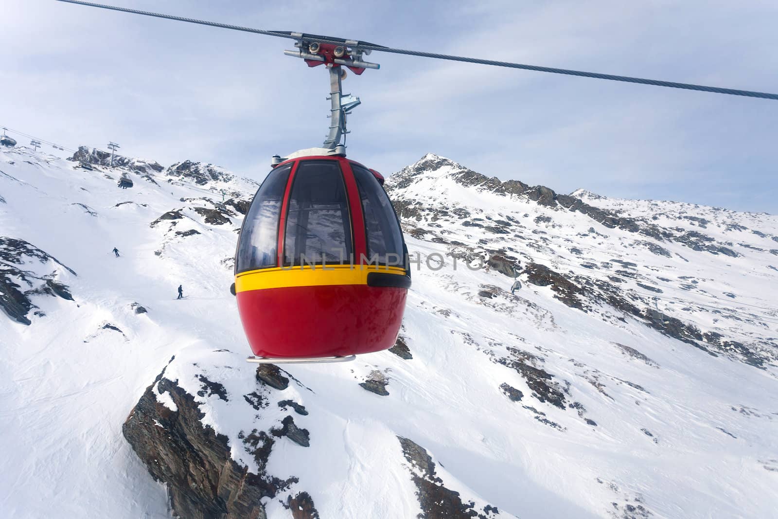Cable car going to Kitzsteinhorn peak, Kaprun, Austria