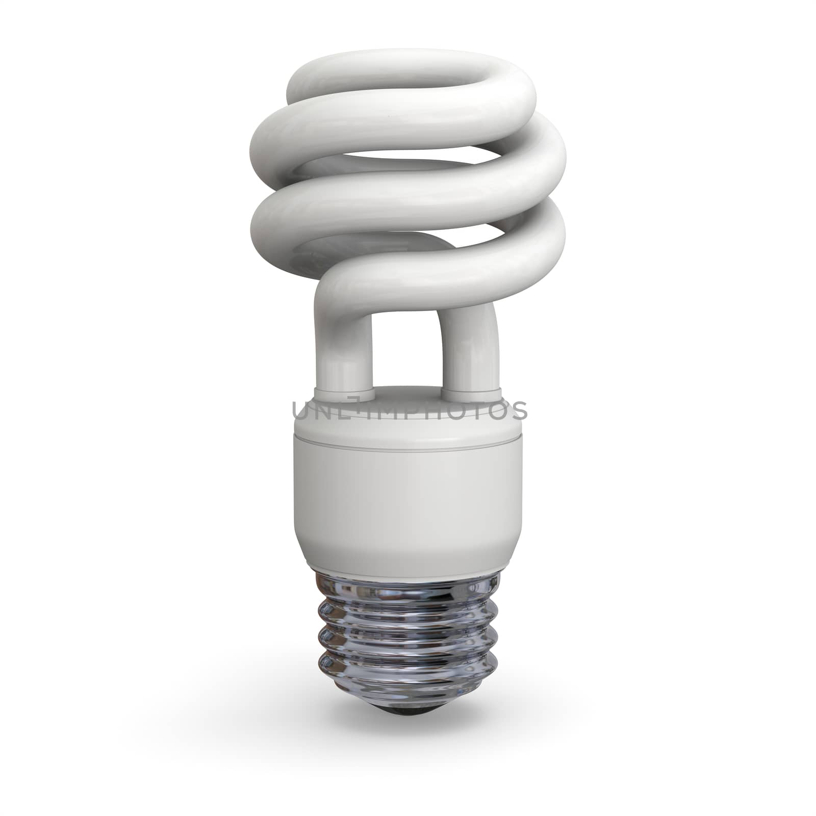 Eco lightbulb isolated on white background