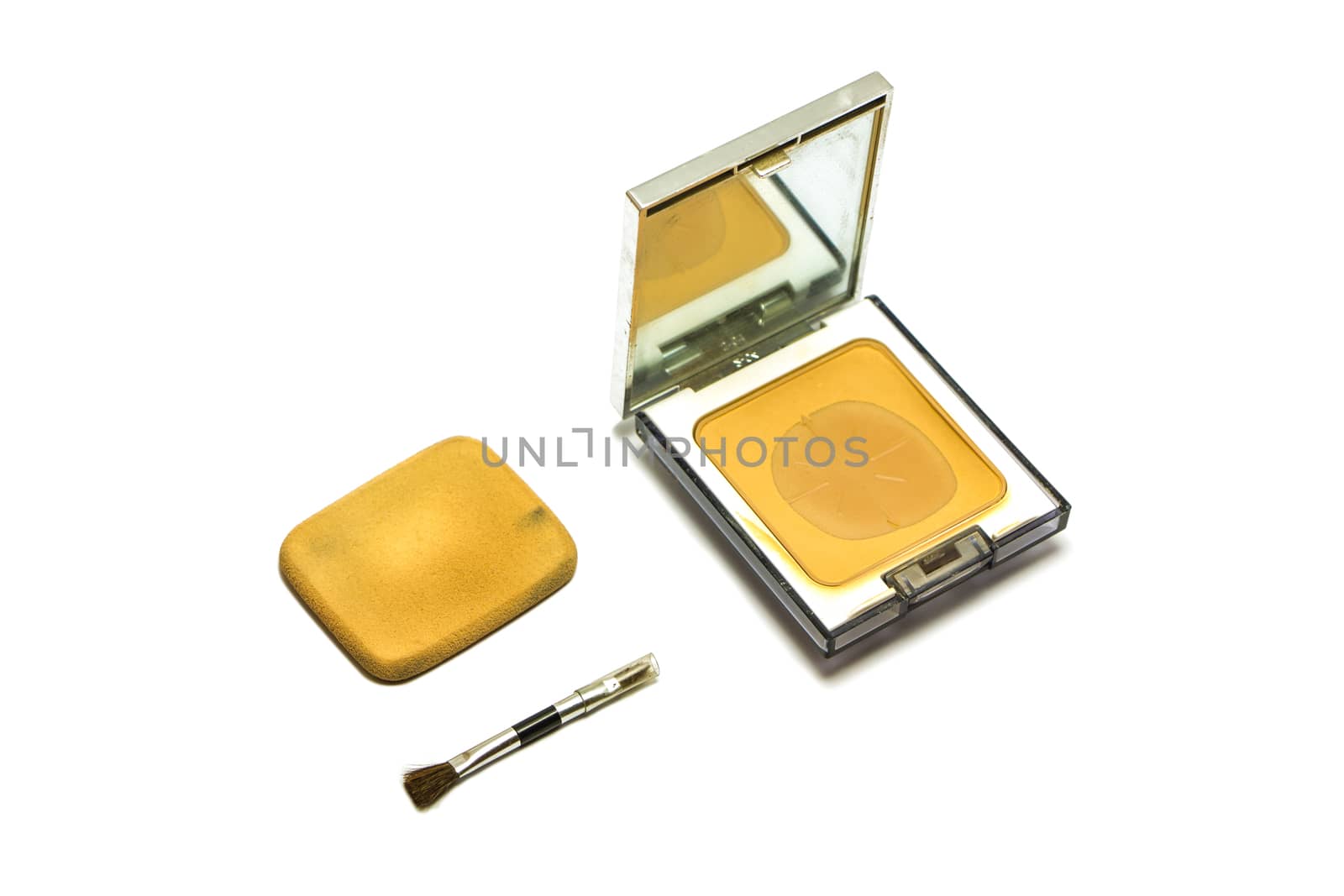 Cosmetic Powder Compact and small brushes
