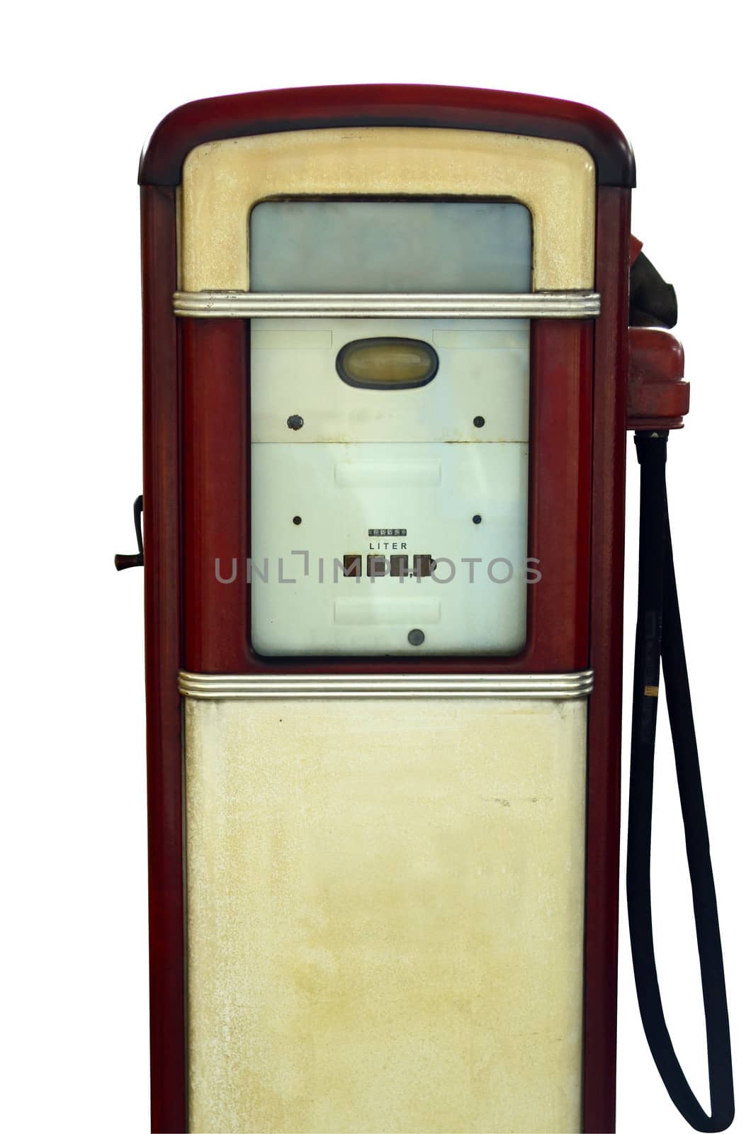 Isolation Of A Vintage Gas Station Pump