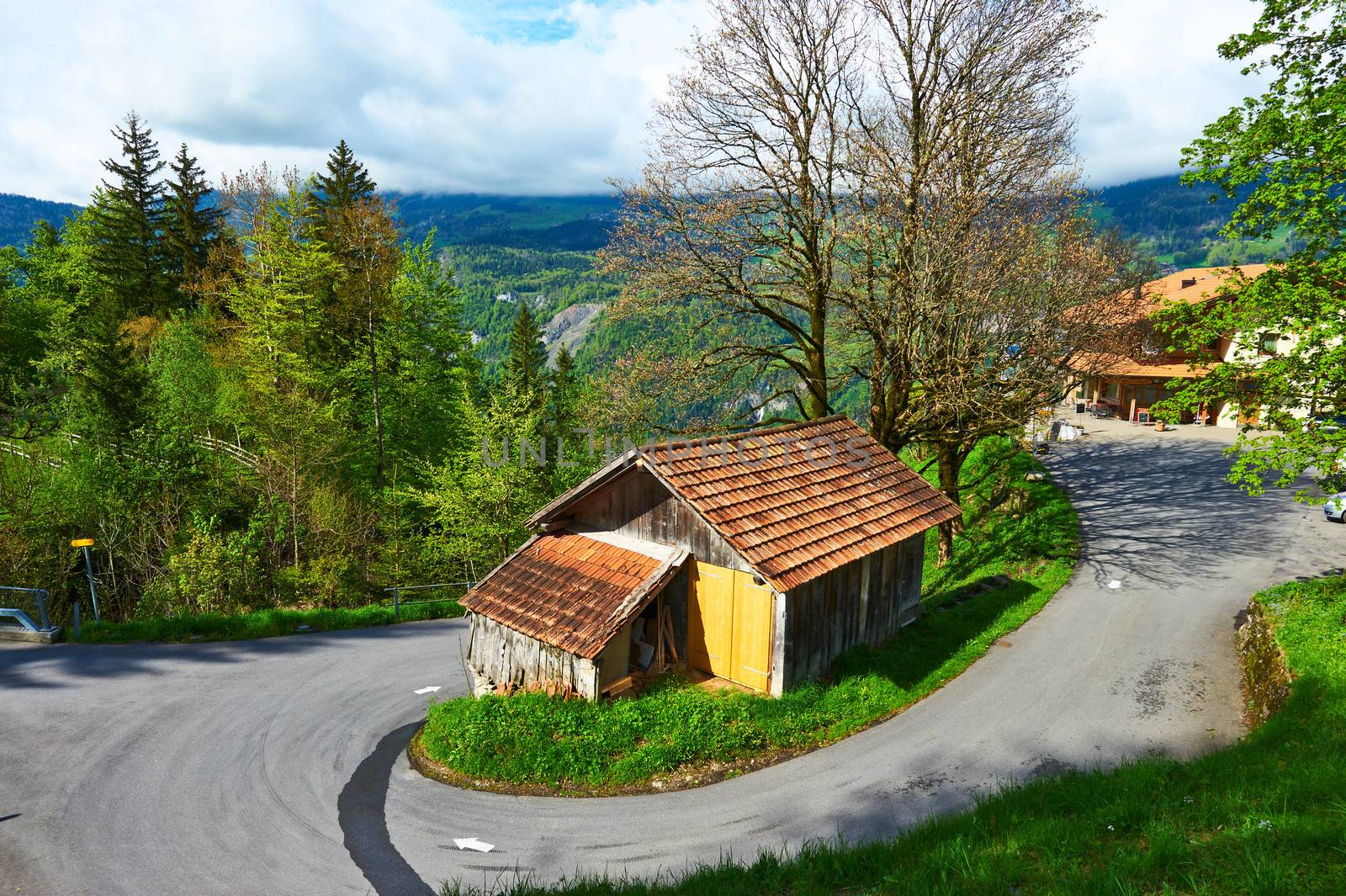 Swiss chalet near Reichenbach in Switzerland