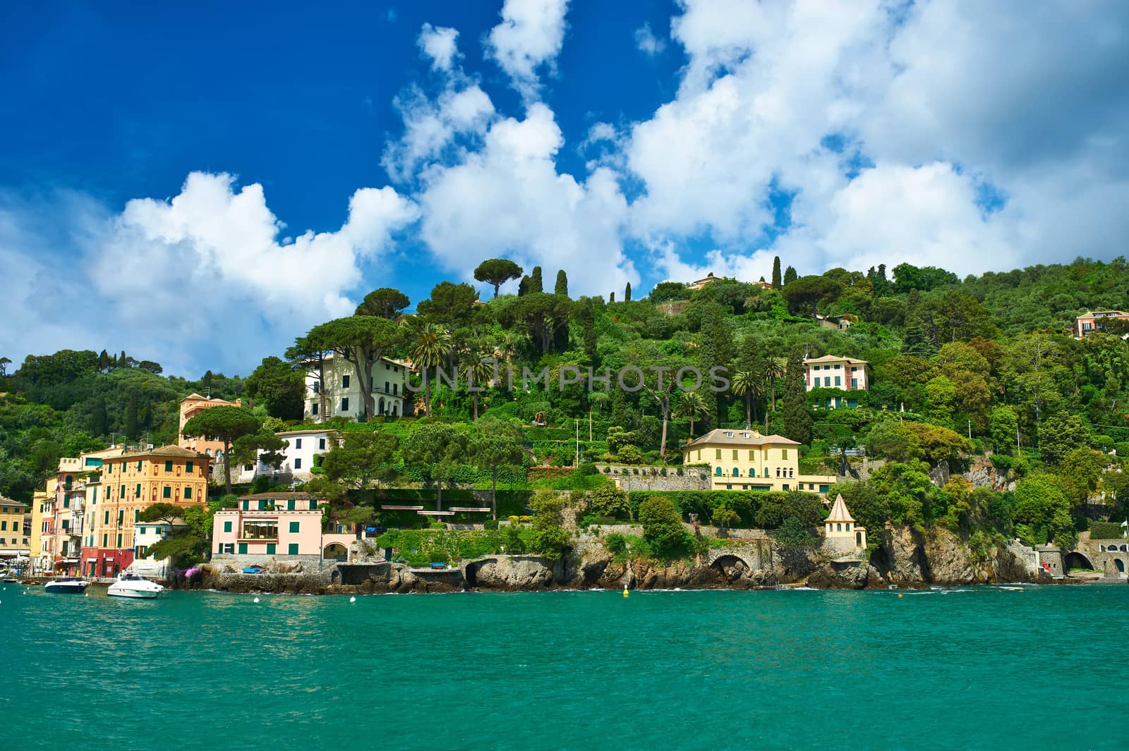 Portofino village on Ligurian coast in Italy