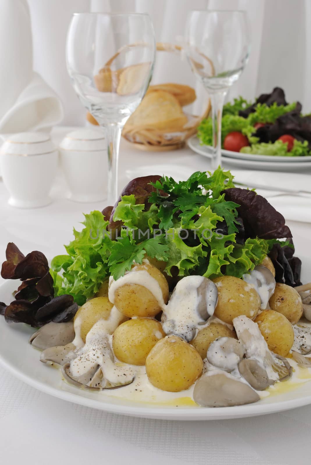 Potatoes with mushrooms and cream sauce by Apolonia