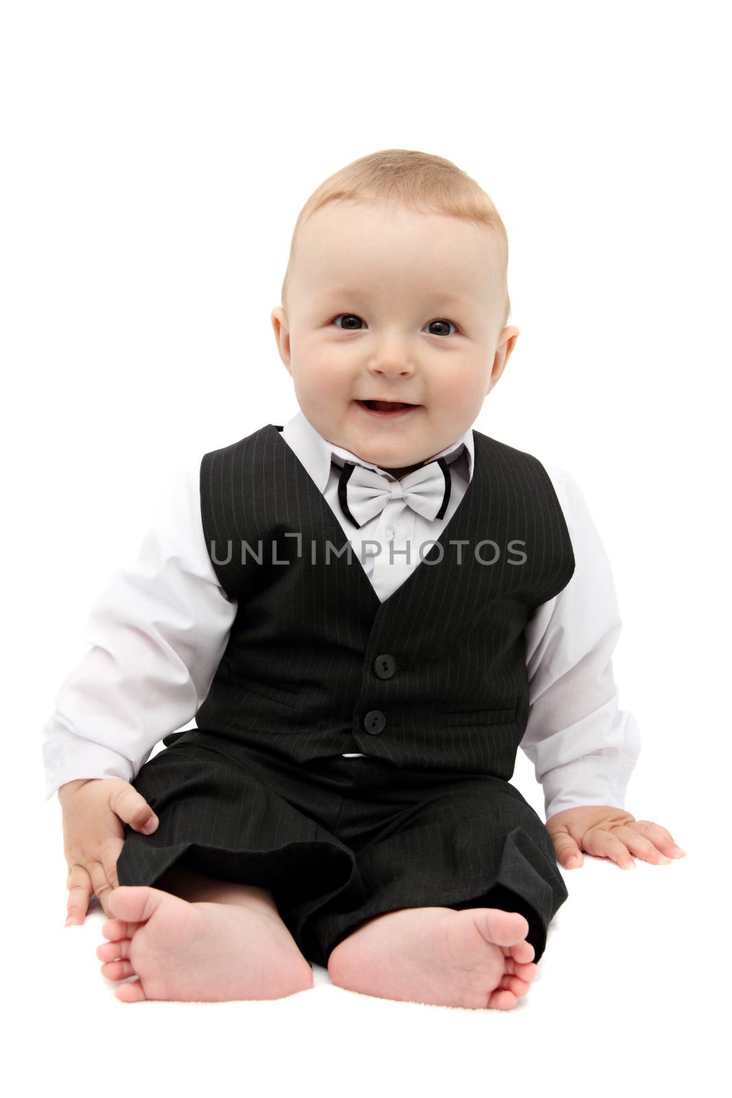 little baby in suit