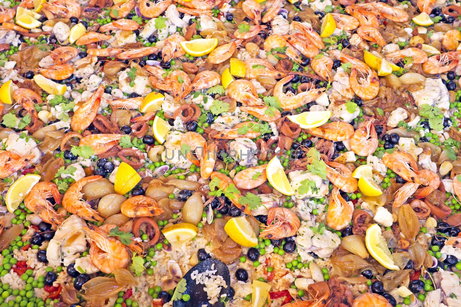 Paella, typical Spanish dish