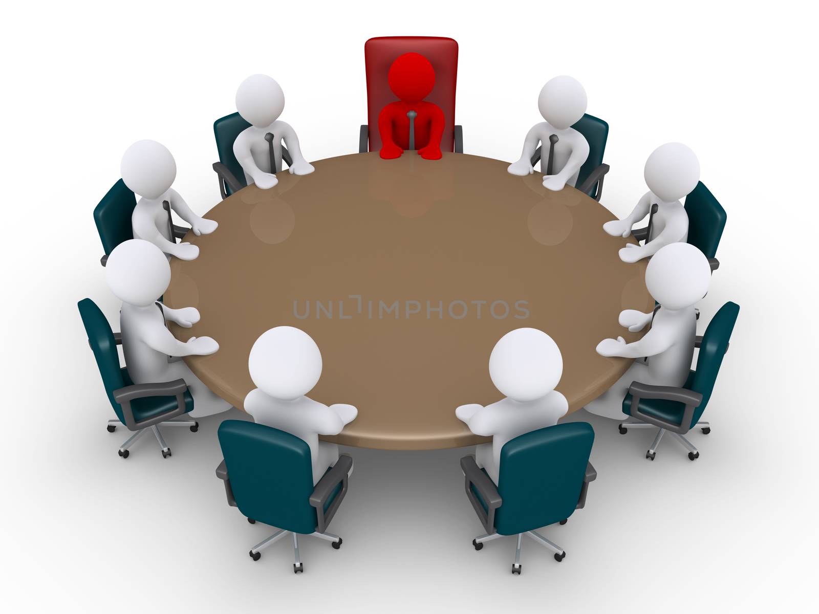 Boss and businessmen in a meeting by 6kor3dos