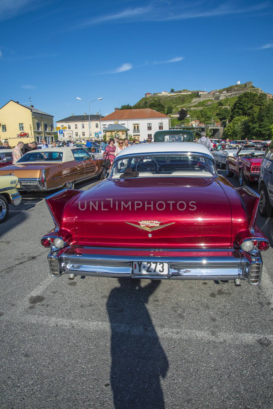 The photo is shot at the fish market in Halden, Norway.