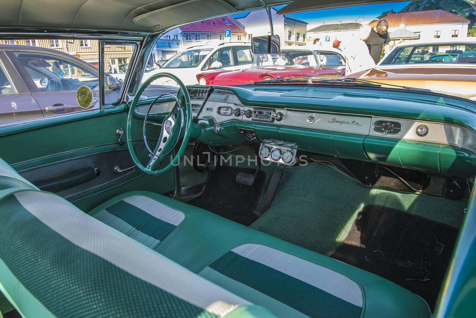classic american cars, chevrolet impala, dashboard by steirus
