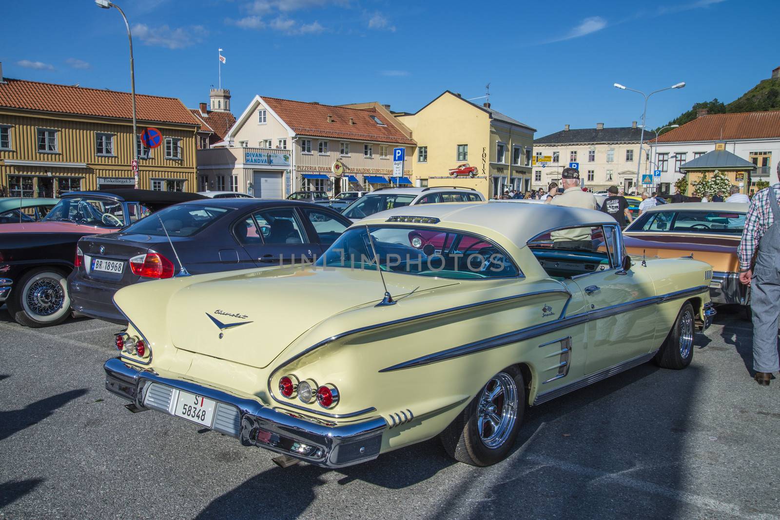 The photo is shot at the fish market in Halden, Norway.