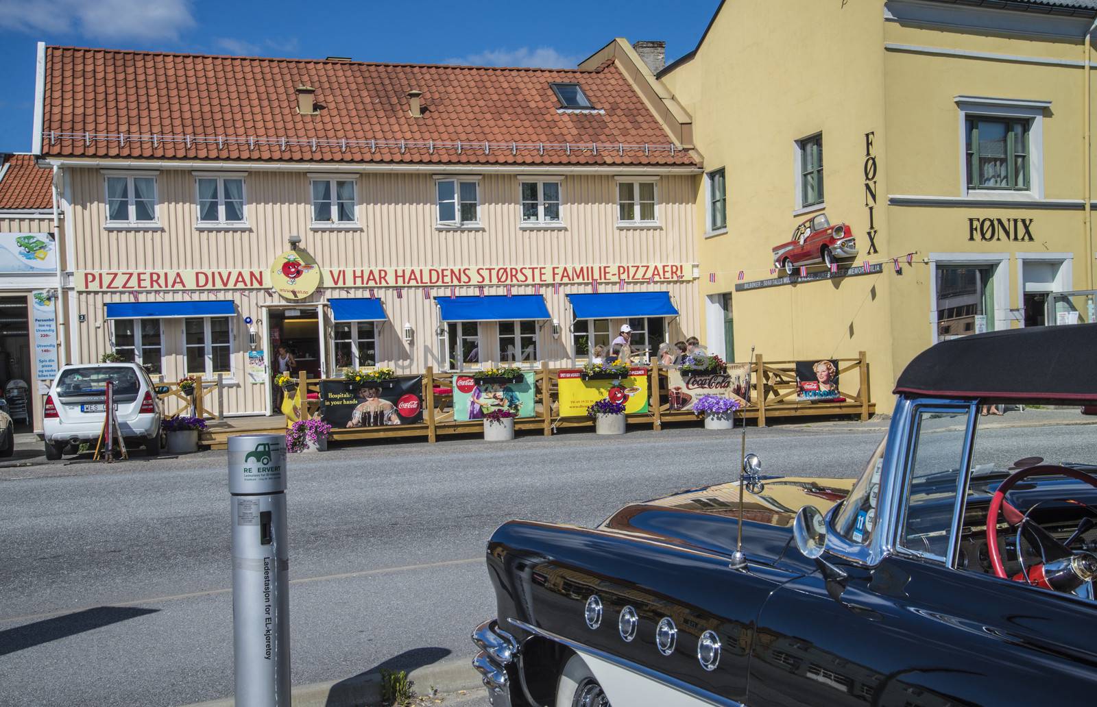 The photo is shot at the fish market in Halden, Norway.