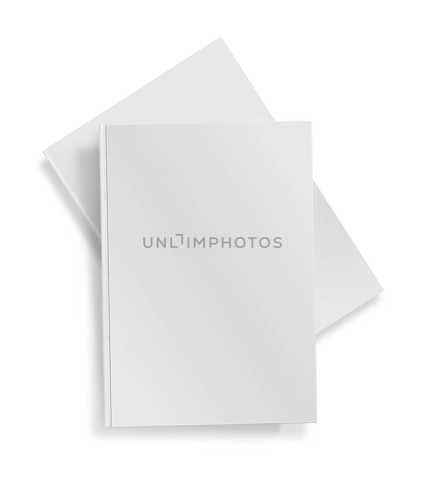 close up of a blank white book on white background by Zhukow