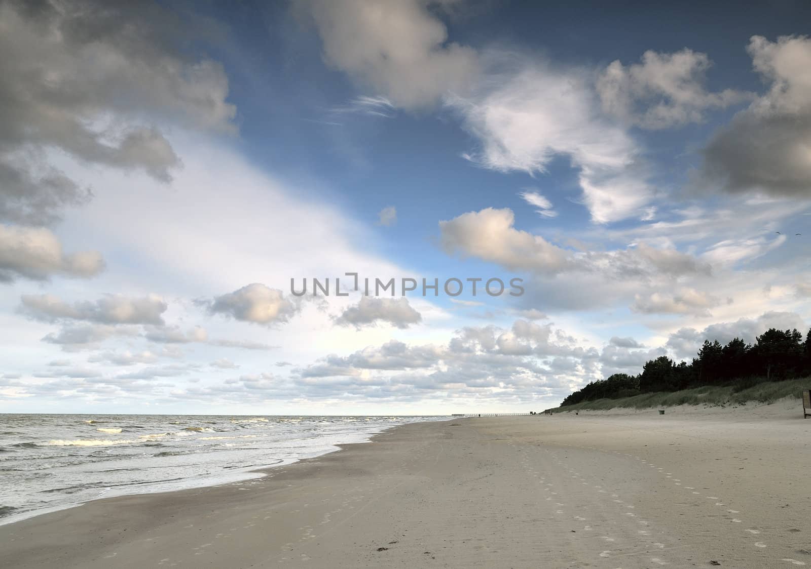 Baltic sea beach, early morning