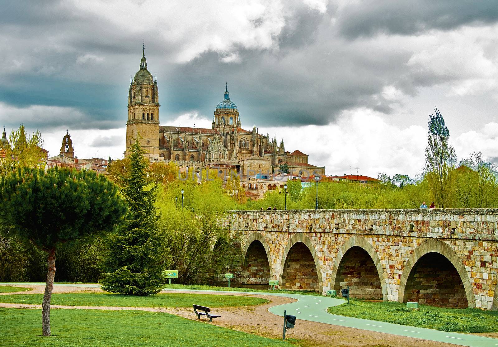 View on New Catedal in Salamanca, Spain
