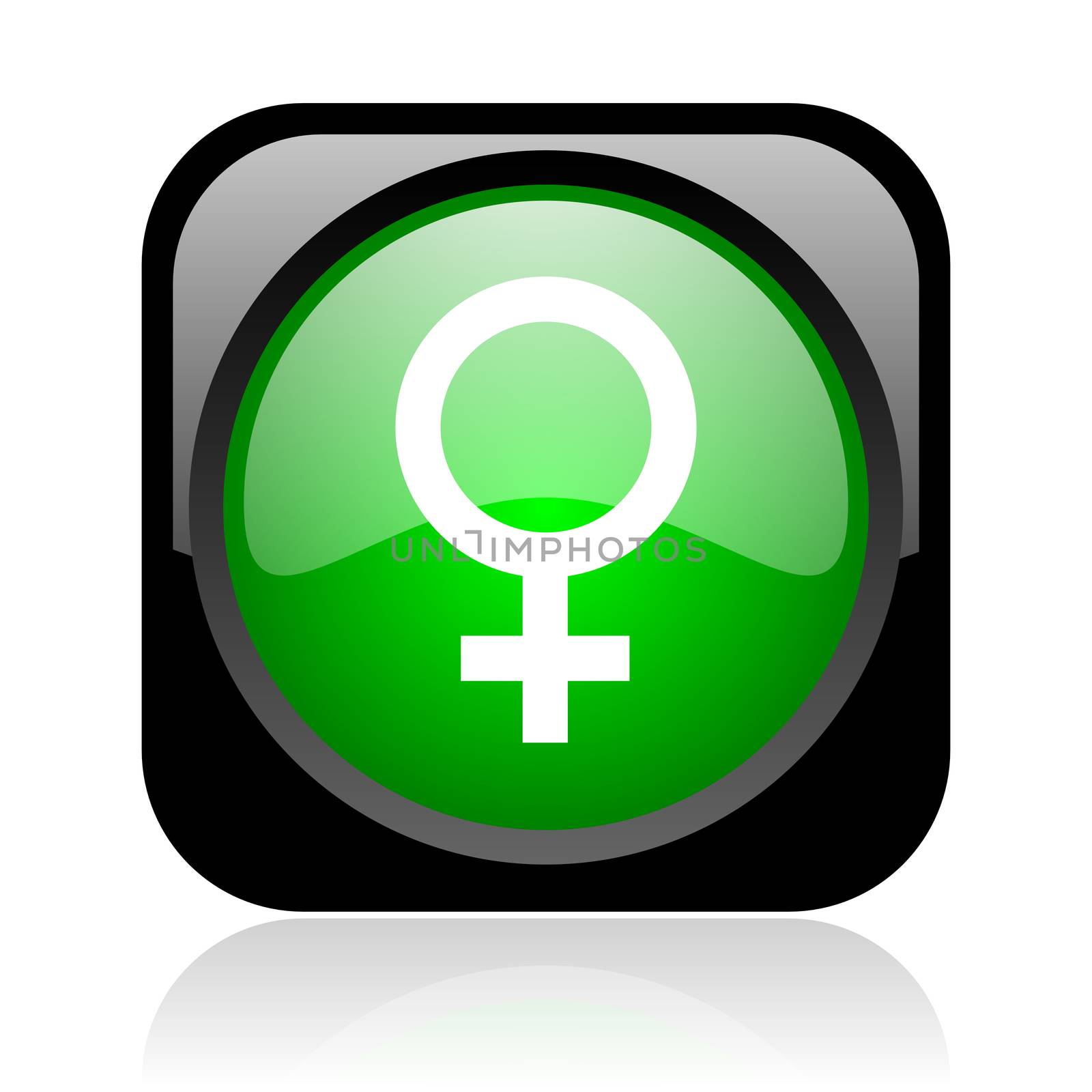 sex black and green square web glossy icon
