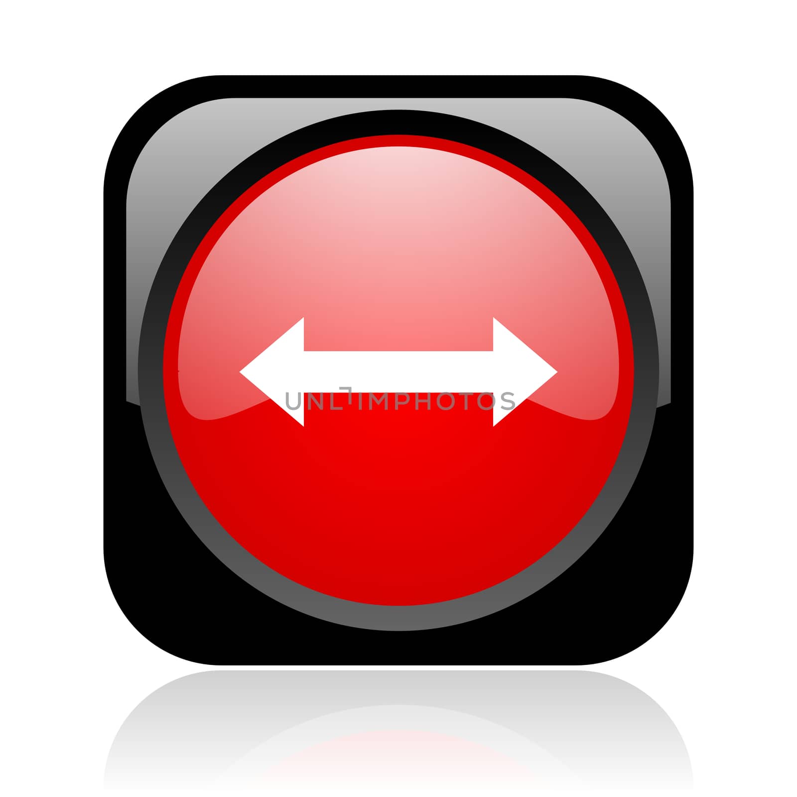 arrows black and red square web glossy icon