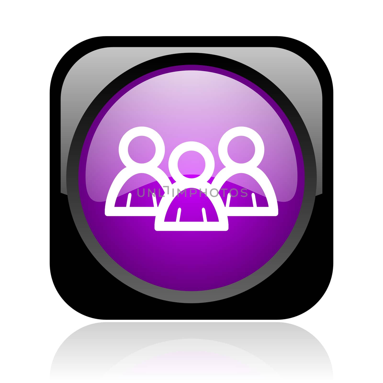 forum black and violet square web glossy icon