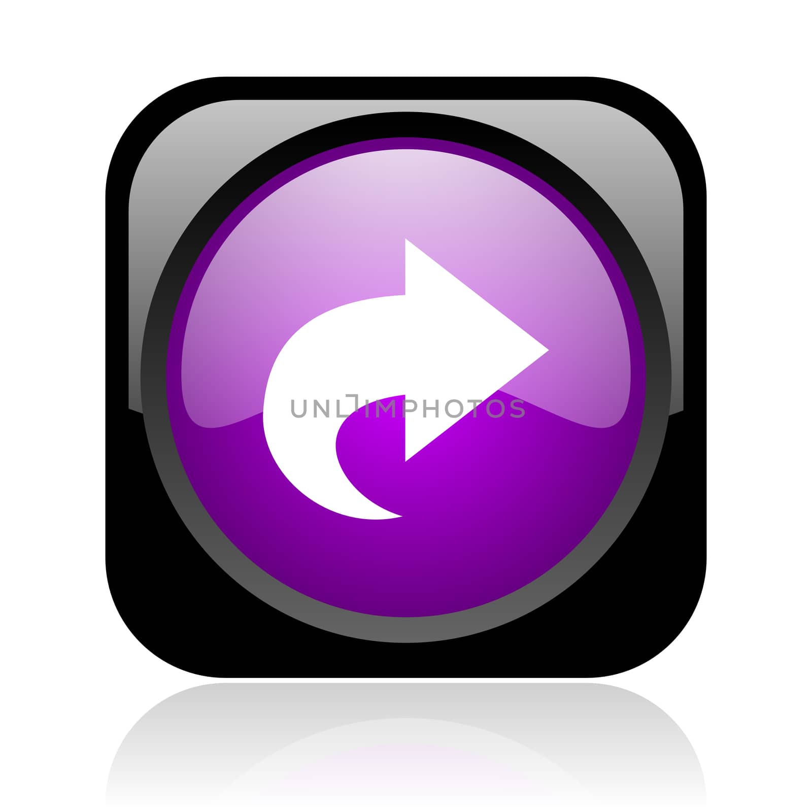 next black and violet square web glossy icon
