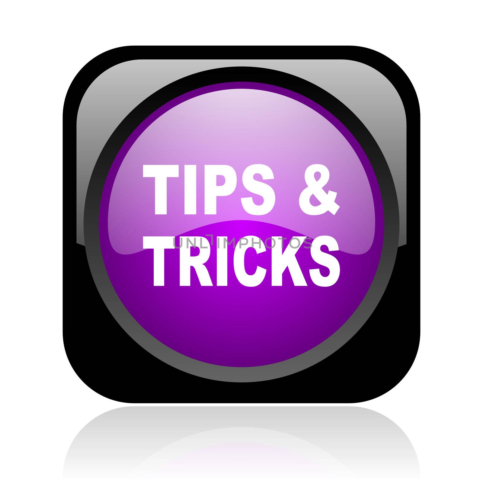 tips black and violet square web glossy icon
