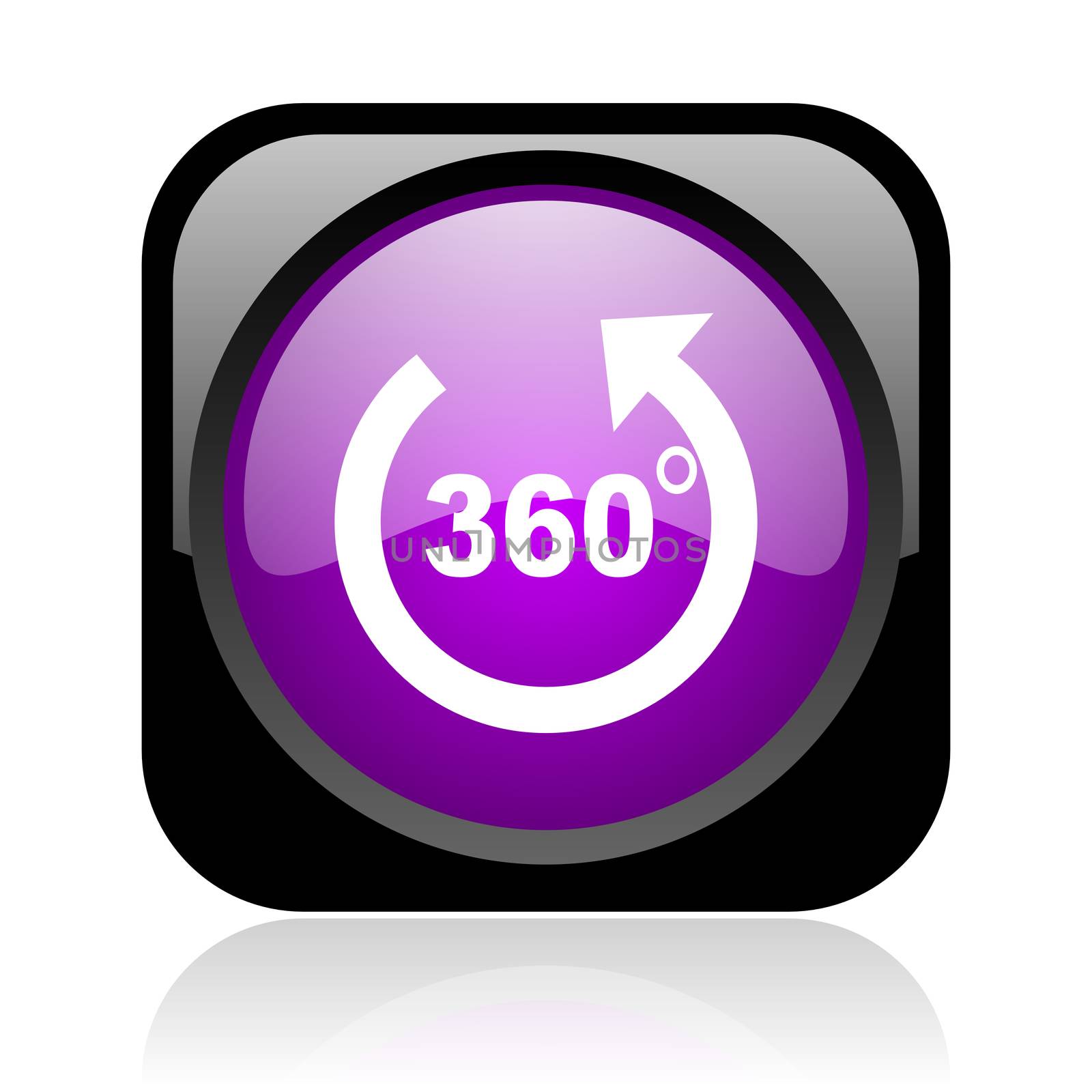 panorama black and violet square web glossy icon