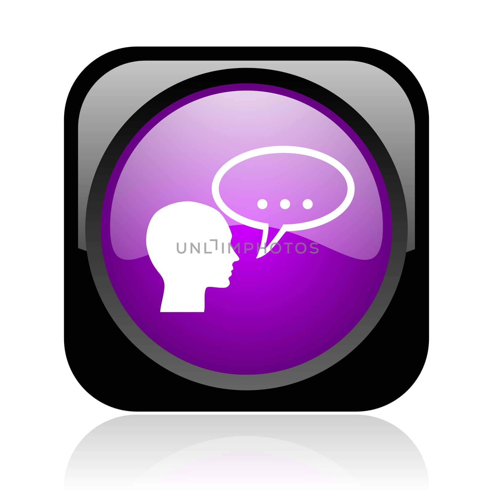 forum black and violet square web glossy icon