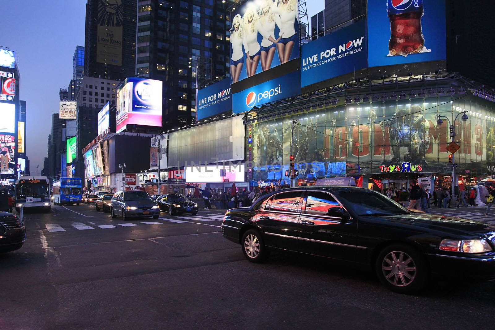 NEW YORK CITY - MAY 16: Times Square, featured with Broadway Theaters and huge number of LED signs, is a symbol of New York City and the United States, May 16, 2013 in Manhattan, New York City