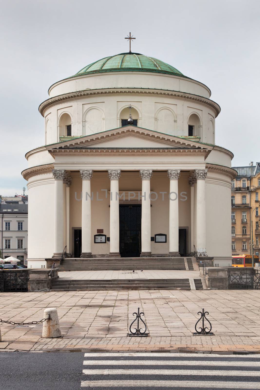 Three Crosses Square in Warsaw, Poland by photocreo