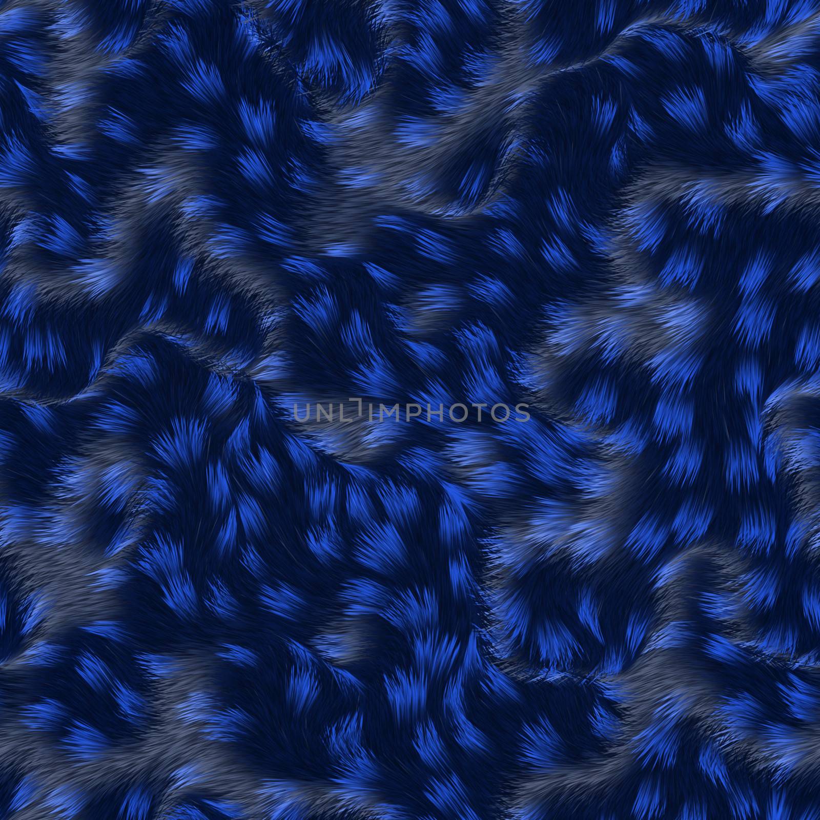 strands of fabric on a soft blue pillow.