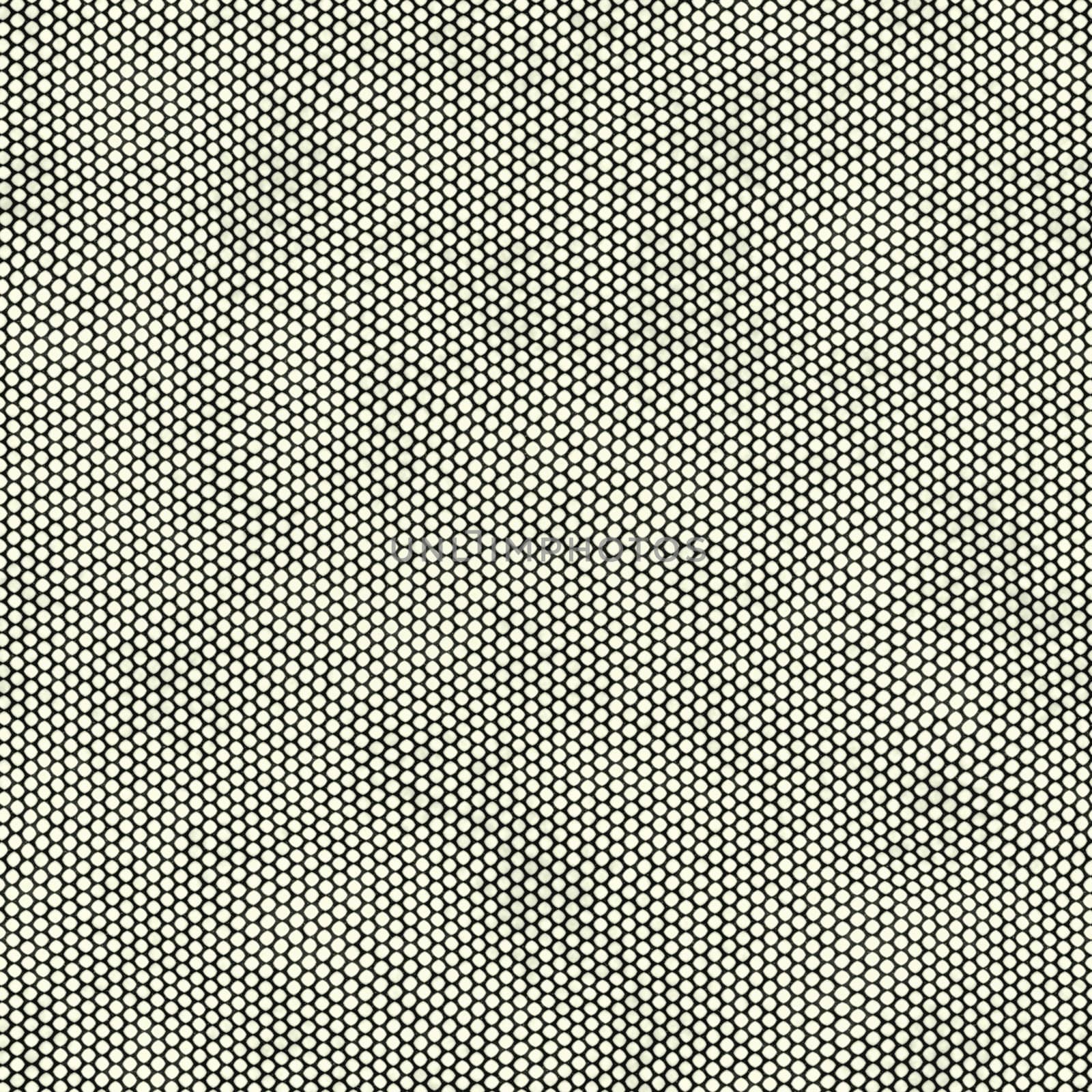 Halftone dots. White dots on black background.