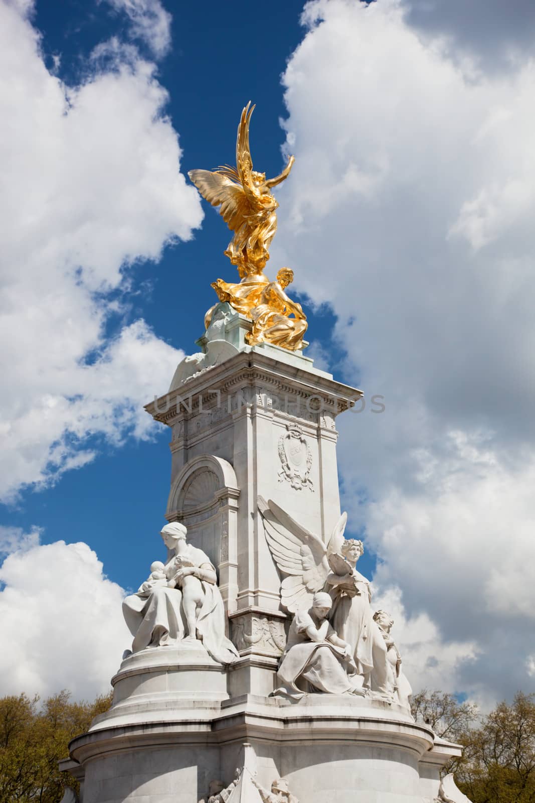 Victoria Memorial next to Buckingham Palace in London, the UK