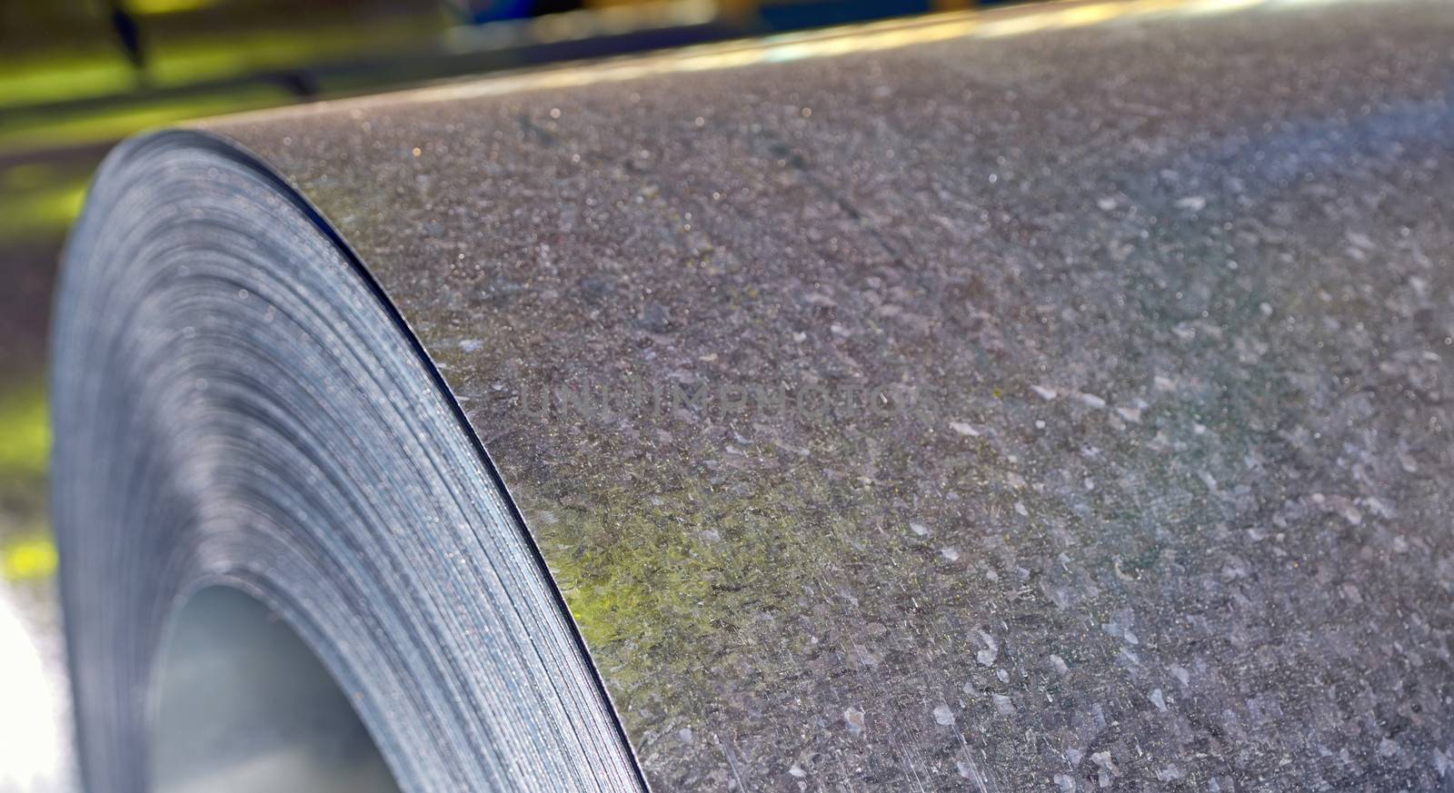 roll of steel sheet closeup