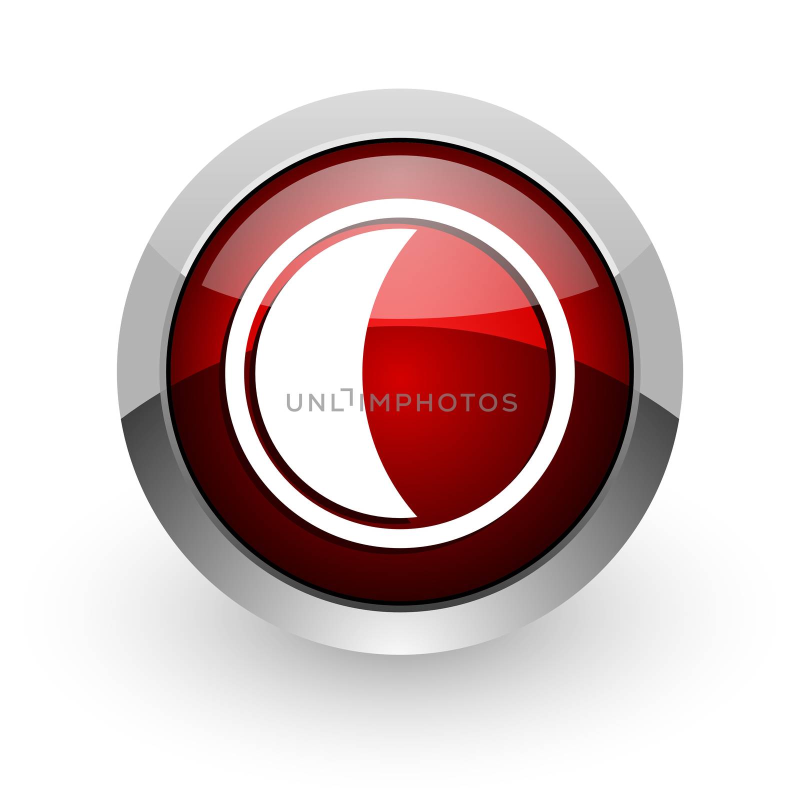 moon red circle web glossy icon by alexwhite