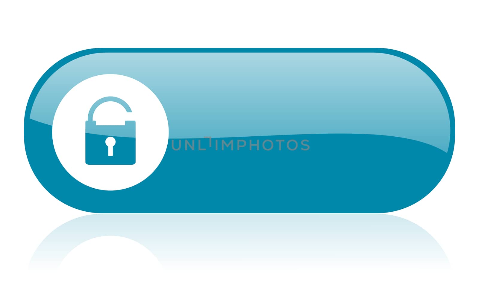 padlock blue web glossy icon