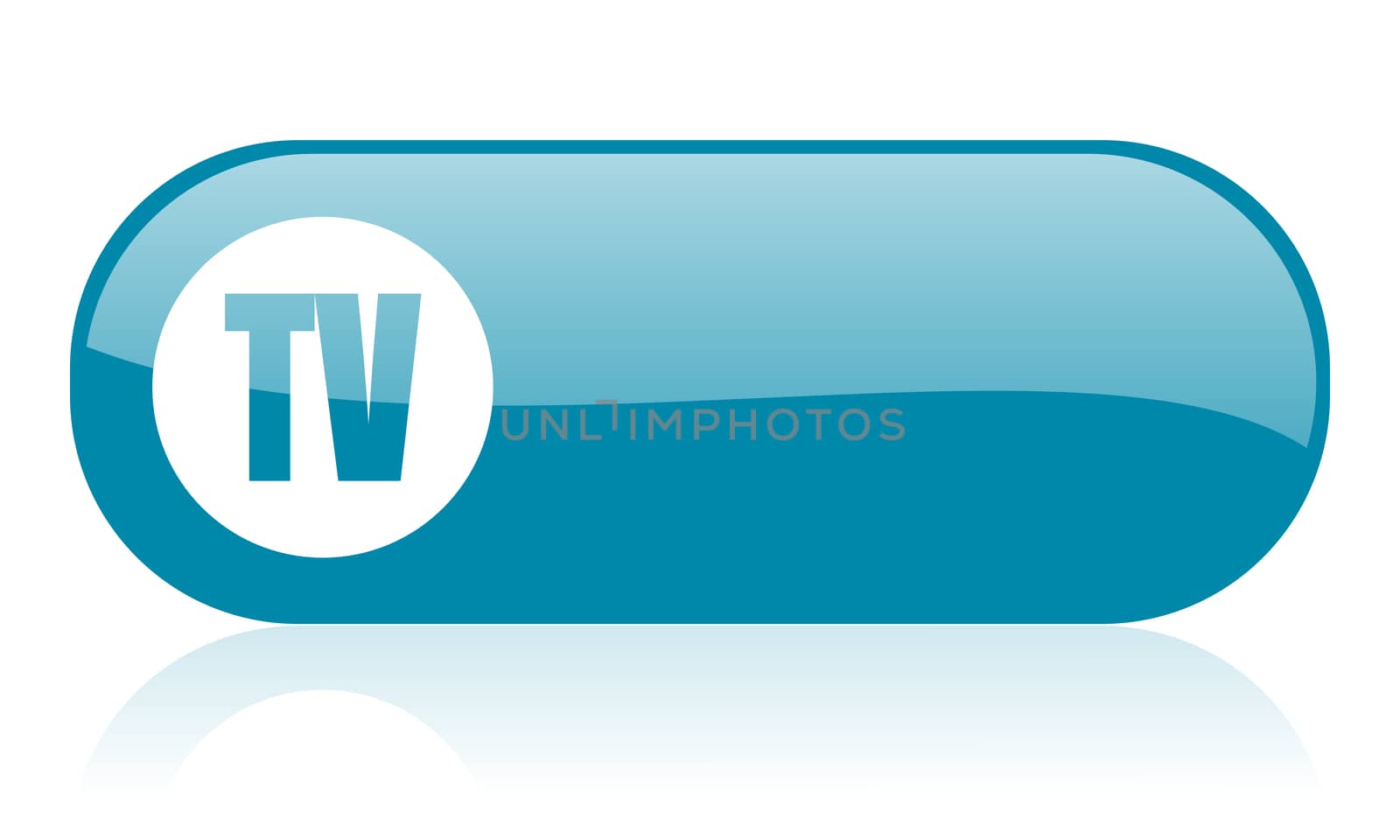 tv blue web glossy icon