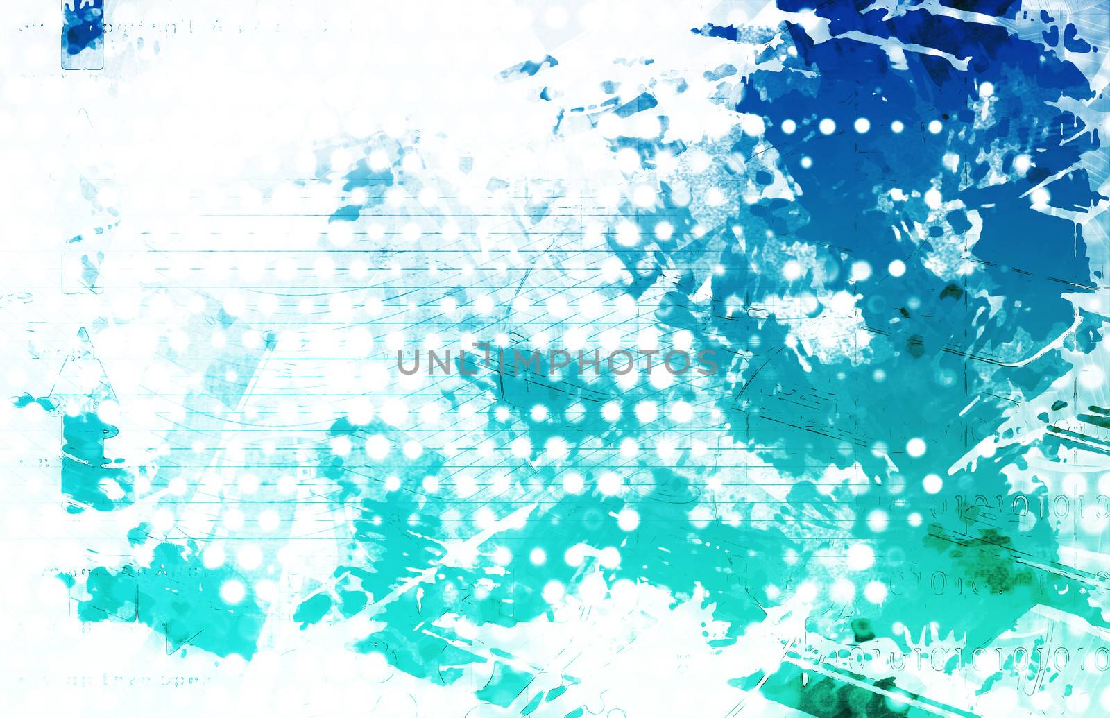 Technology Grunge Background with a White Main