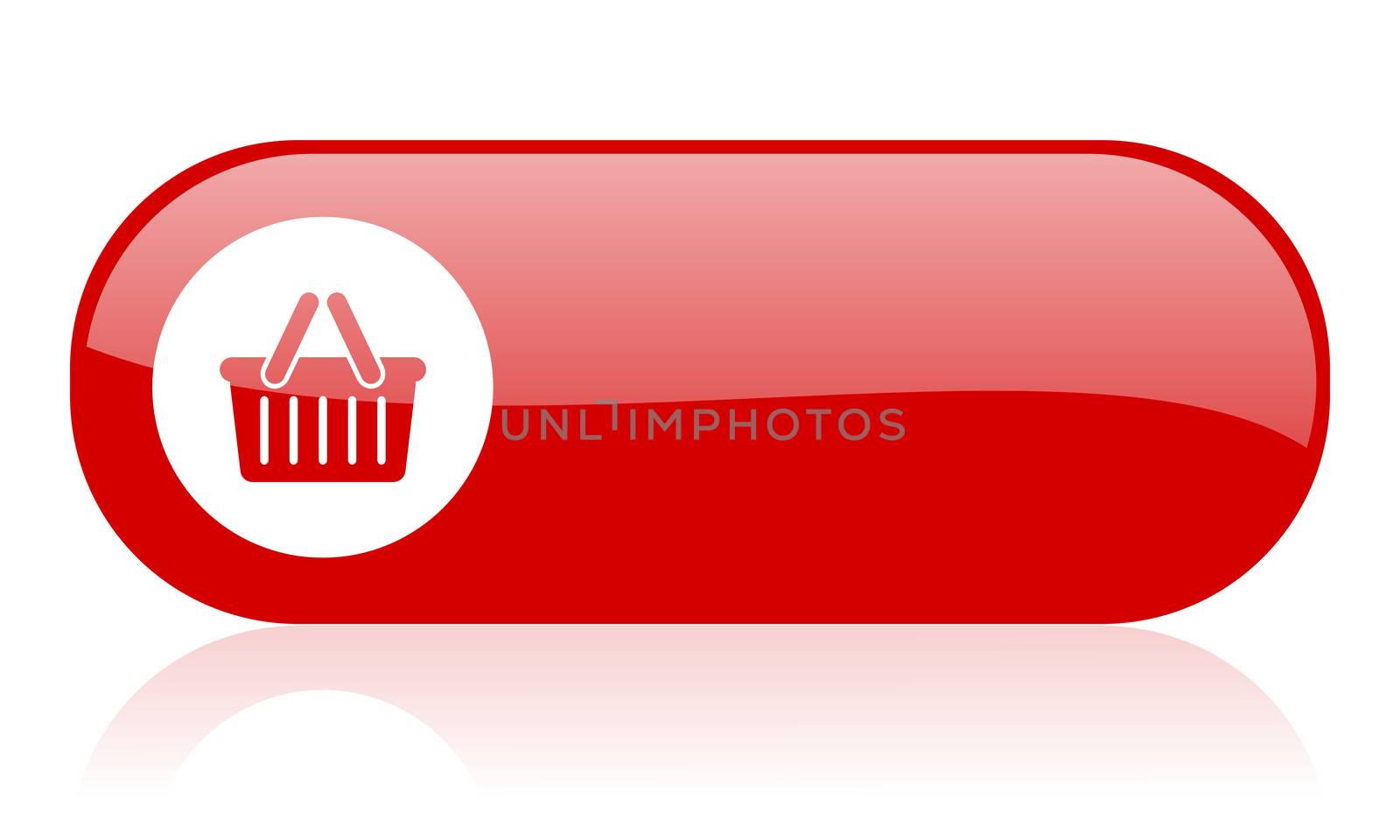 shopping cart red web glossy icon