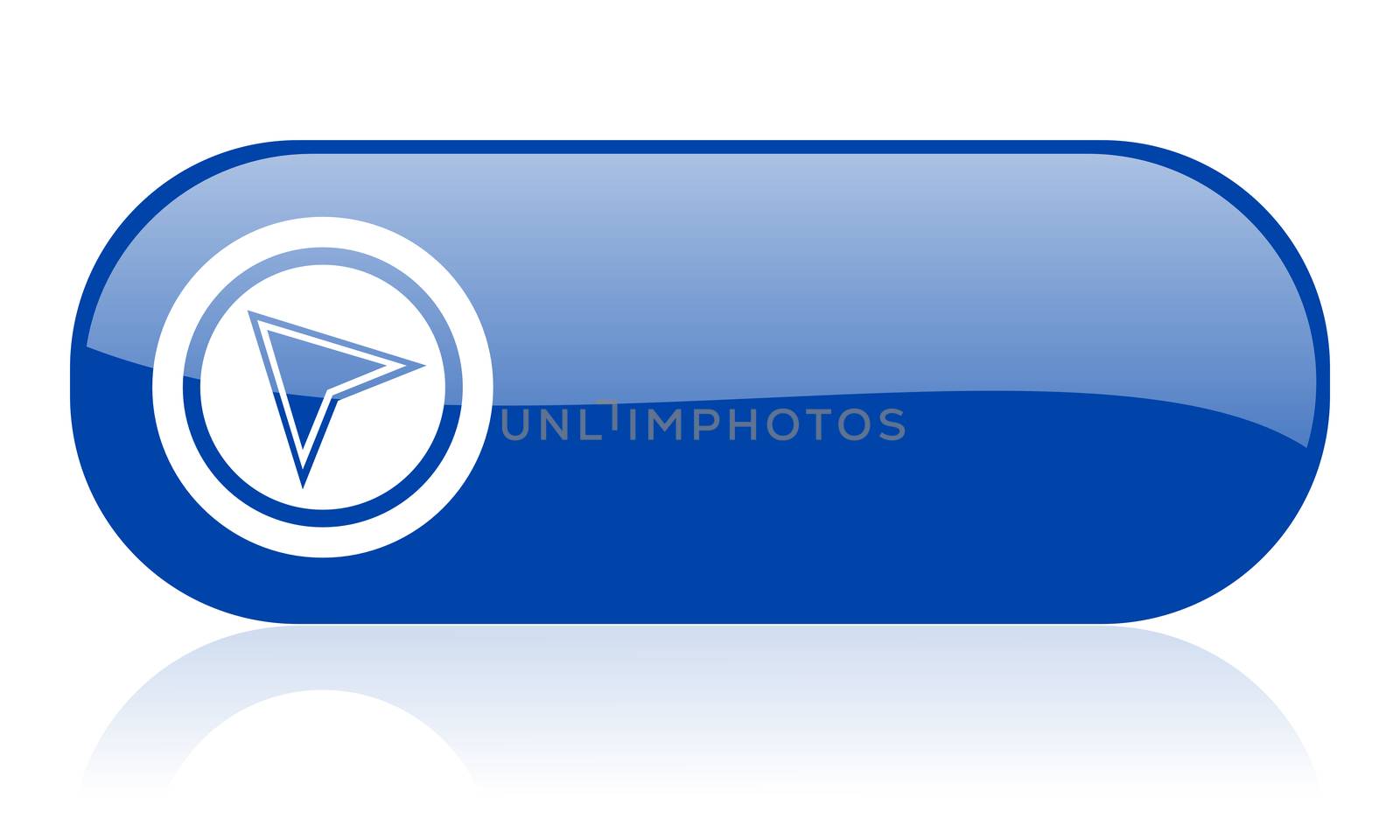 navigation blue web glossy icon