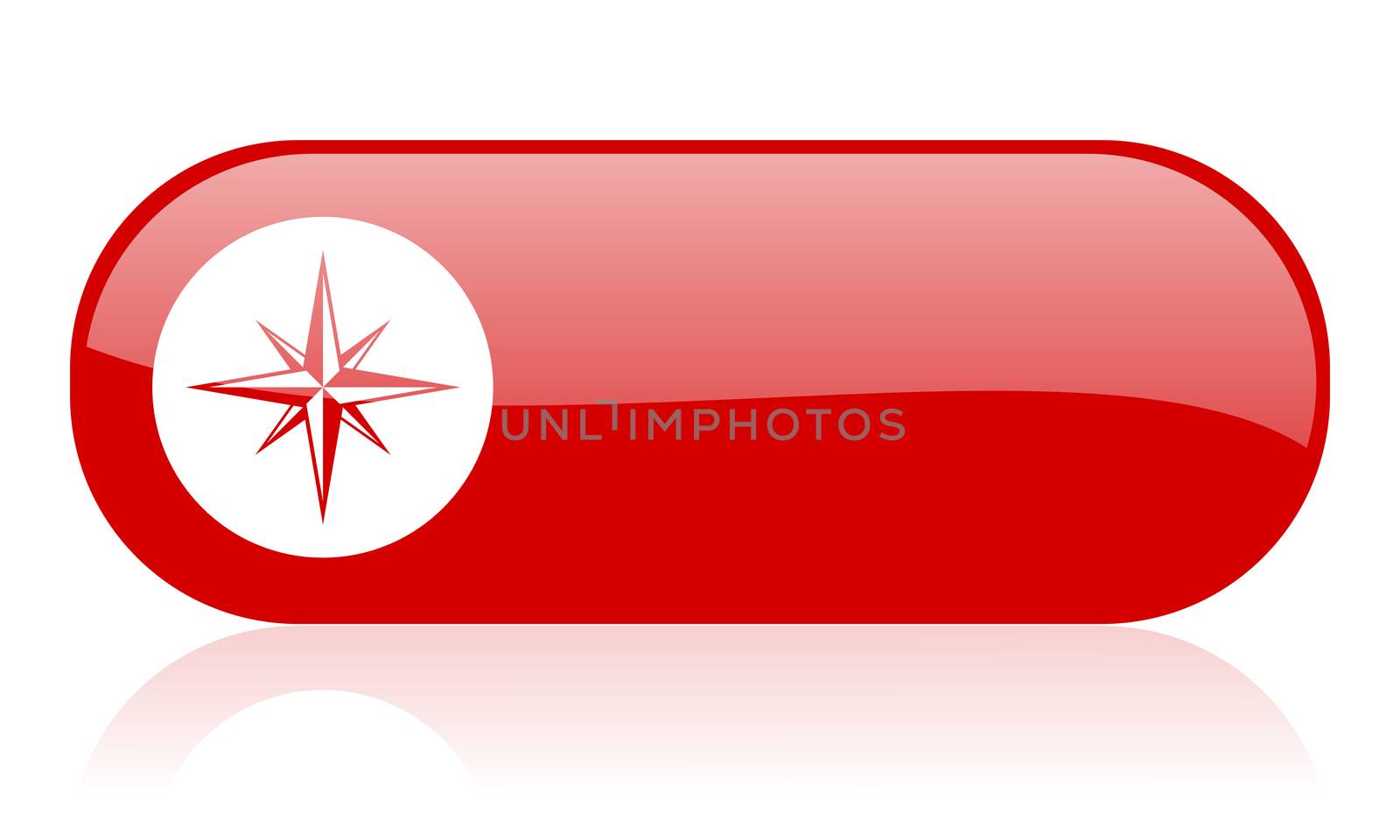 compass red web glossy icon