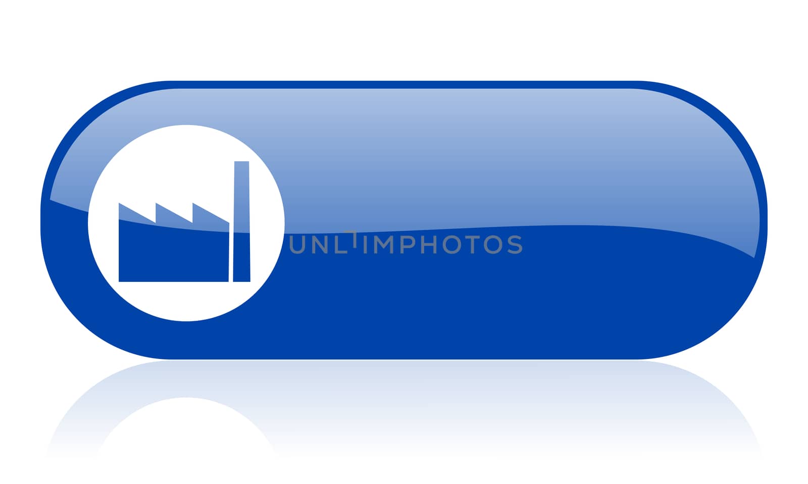 industry blue web glossy icon