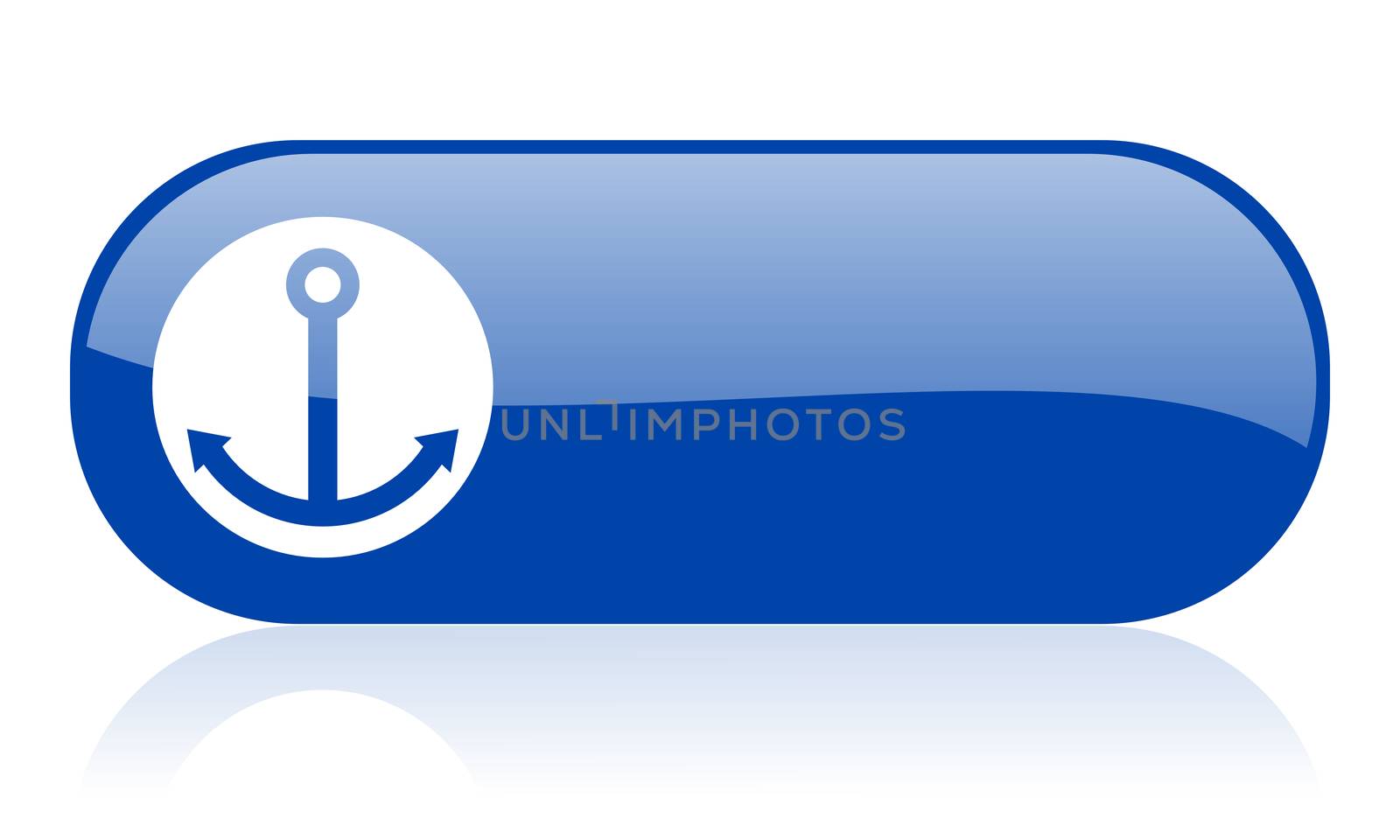 anchor blue web glossy icon