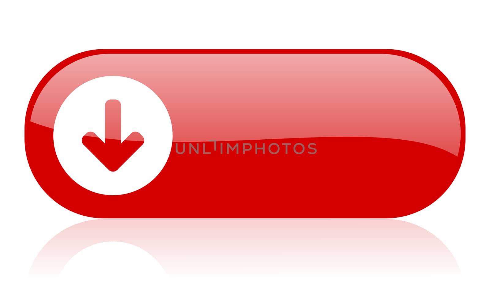 arrow down red web glossy icon