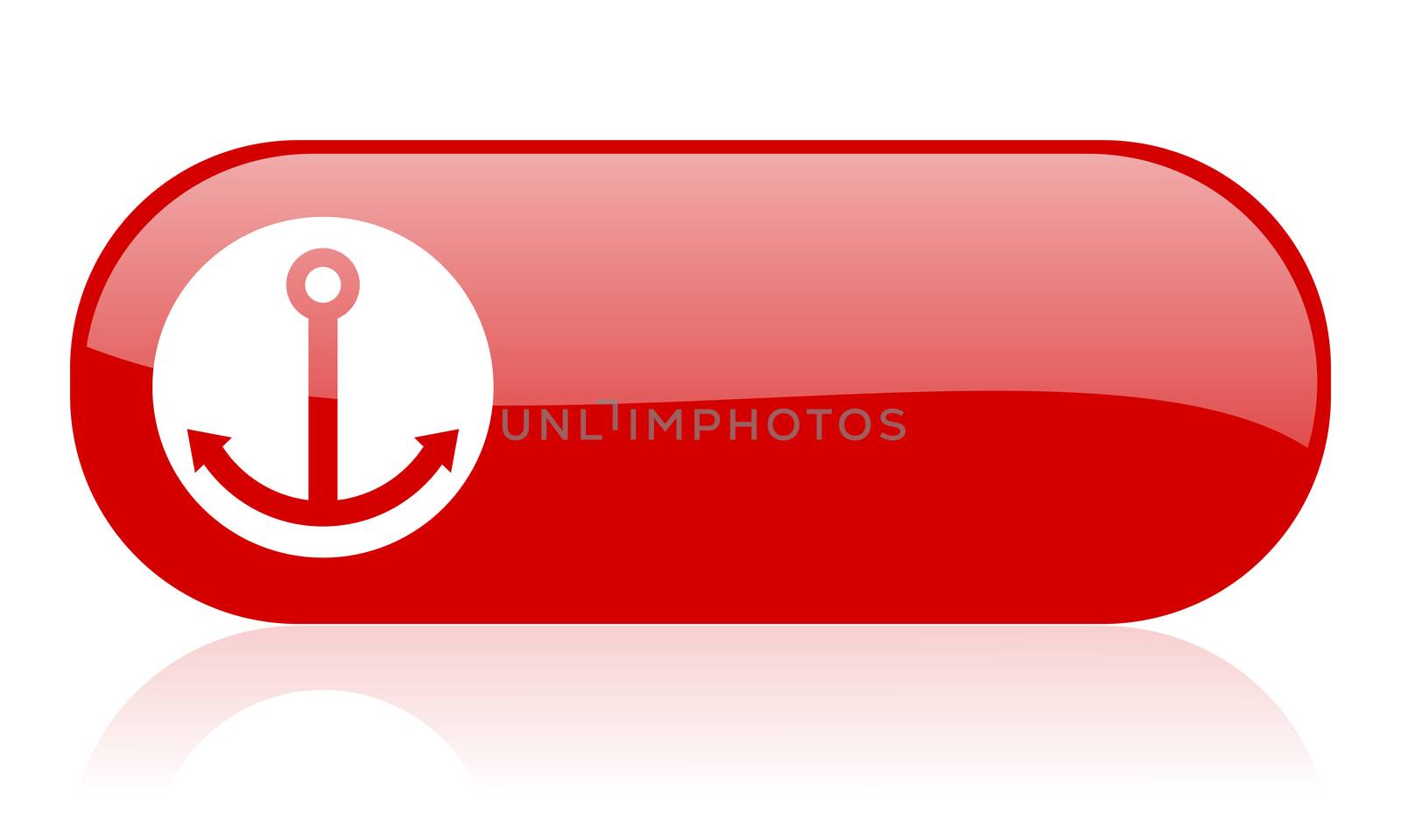 anchor red web glossy icon