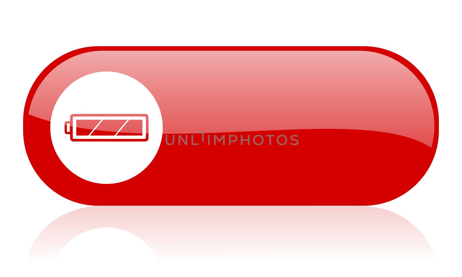 battery red web glossy icon