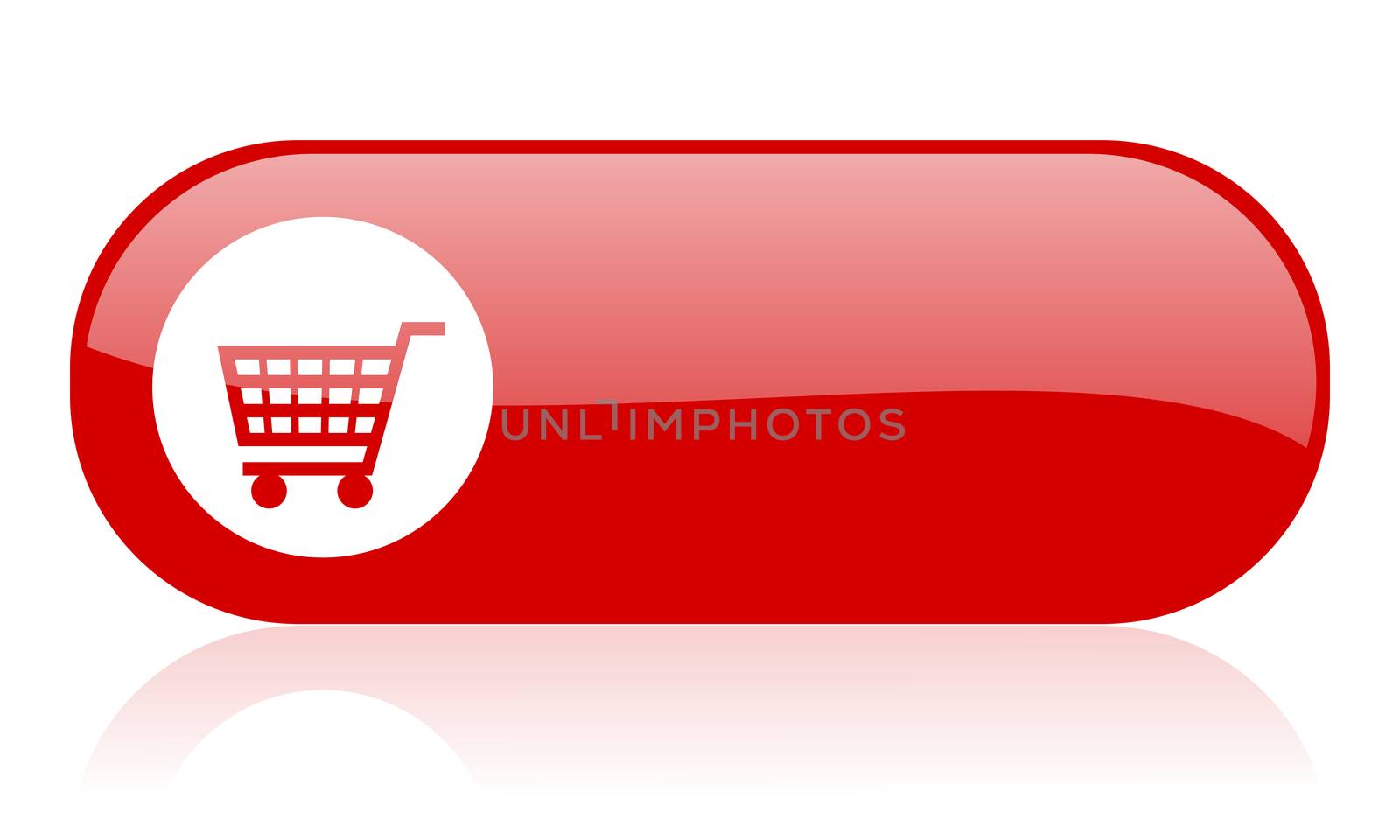 shopping cart red web glossy icon